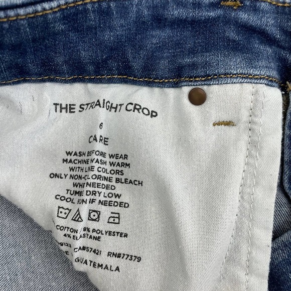 Ann Taylor The Straight Crop Frayed Hem Jean Size 6 - Picture 7 of 7